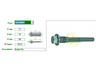 G119001 FRENKIT - Направляющие суппорта - Autoyamato