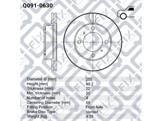 Тормозной диск Q0910630 (Q-FIX)