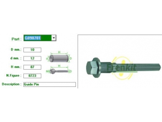 G098701 FRENKIT - Направляющие суппорта - Autoyamato