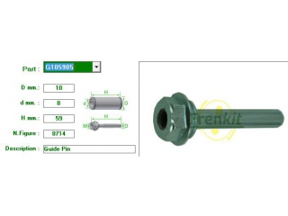 G105905 FRENKIT - Направляющие суппорта - Autoyamato