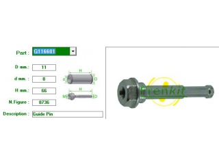 G116601 FRENKIT - Направляющие суппорта - Autoyamato
