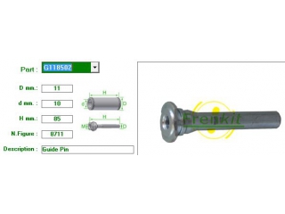 G118502 FRENKIT - Направляющие суппорта - Autoyamato