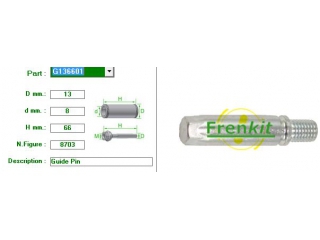 G136601 FRENKIT - Направляющие суппорта - Autoyamato
