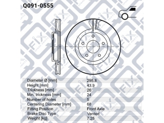 Тормозной диск Q0910555 (Q-FIX)