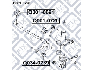 Резинка стабилизатора Q0010720 (Q-FIX)
