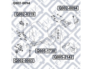 Подушка двигателя Q0020094 (Q-FIX)