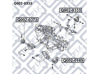 Подушка двигателя Q0020333 (Q-FIX)
