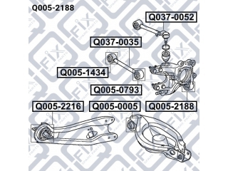 Сайлентблок Q0052188 (Q-FIX)