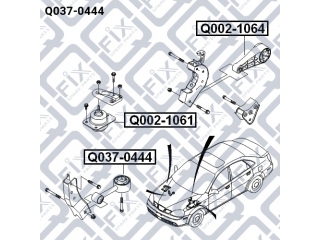 Подушка двигателя Q0370444 (Q-FIX)