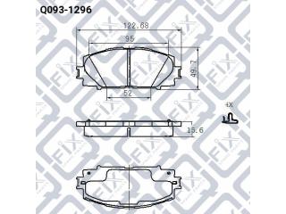 Тормозные колодки Q0931296 (Q-FIX)