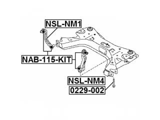 Сайлентблок NAB115KIT (FEBEST)