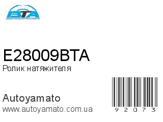 Ролик натяжителя E28009BTA (BTA)