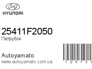 Патрубок 25411F2050 (HYUNDAI)