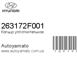 Кольцо уплотнительное 263172F001 (HYUNDAI)