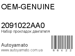 Набор прокладок двигателя 2091022AA0 (OEM-GENUINE)