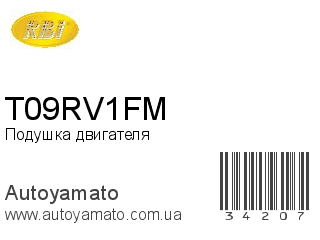 Подушка двигателя T09RV1FM (RBI)
