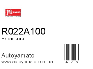 Вкладыши R022A100 (TAIHO)