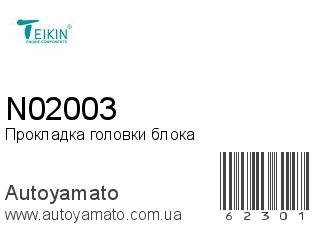 Прокладка головки блока N02003 (TEIKIN)
