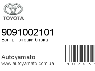 Болты головки блока 9091002101 (TOYOTA)